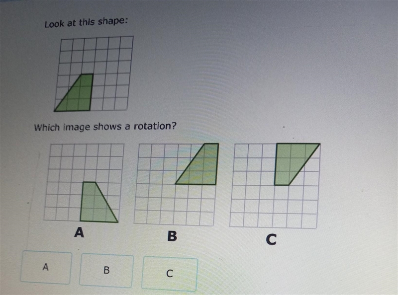 Look at this shape: Which image shows a rotation? ​-example-1