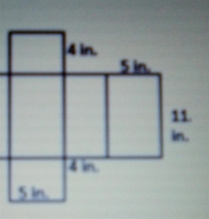 The question is:Find the total surface area of the rectangular prism.A. 546 in^2B-example-1