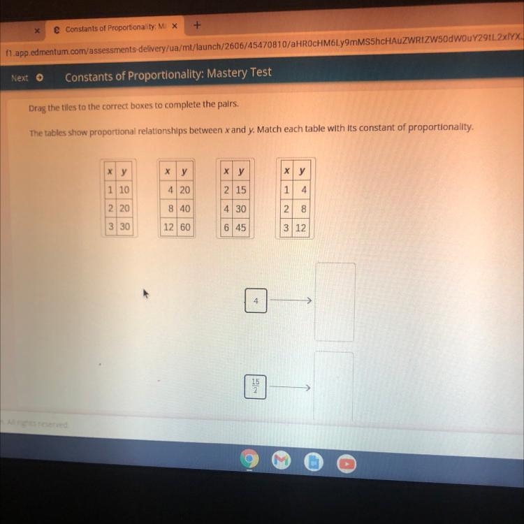 Please help!!!! the other boxes under 4 and 15/2 are 10 and 5-example-1