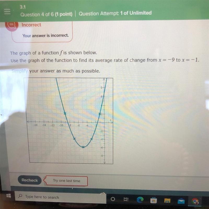 The graph of a function fis shown below. Use the graph of the function to find its-example-1