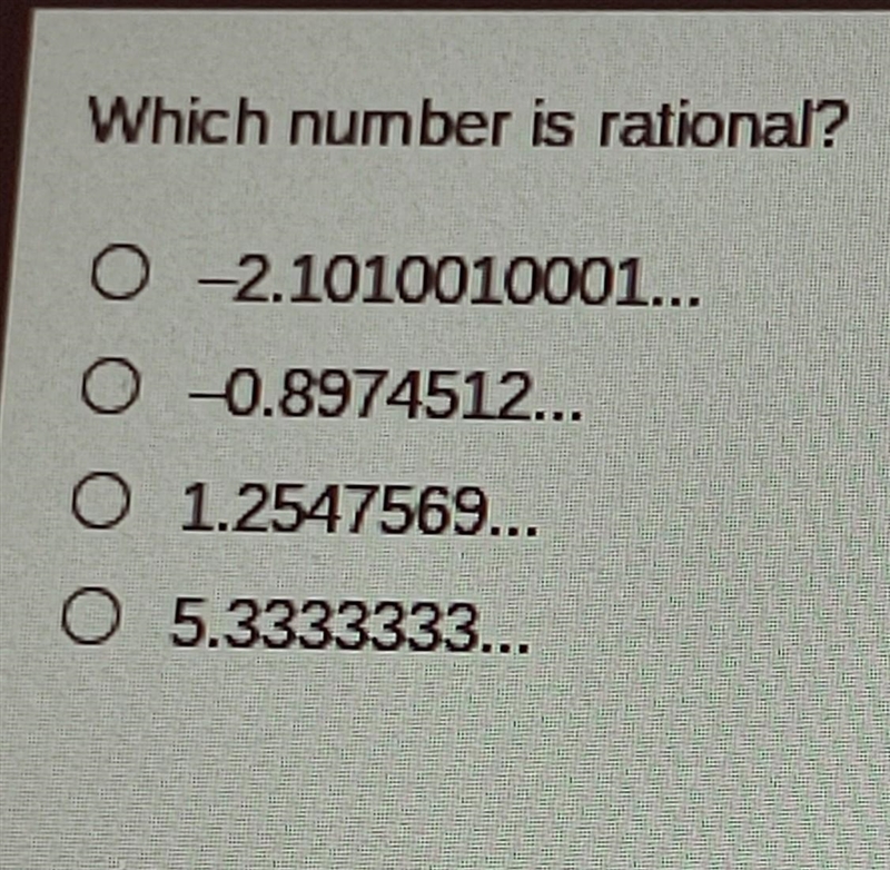 Which number is rational? ​-example-1