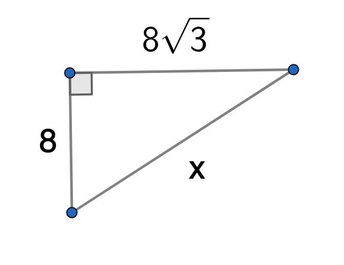 Find the missing side of the triangle.-example-1