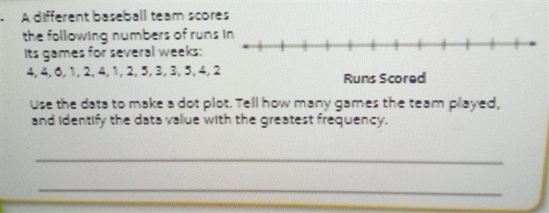 What is the data value (runs) that had the greatest frequency? NO LINKS!!!​-example-1