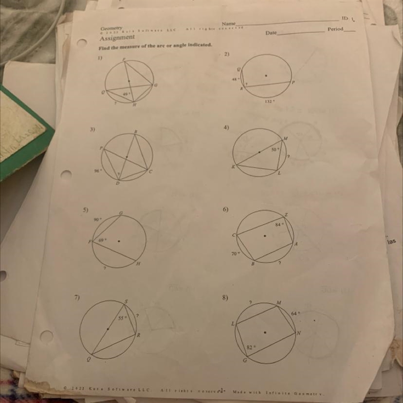 Help!! due tomorrow..find the measure for a virtual hug-example-1