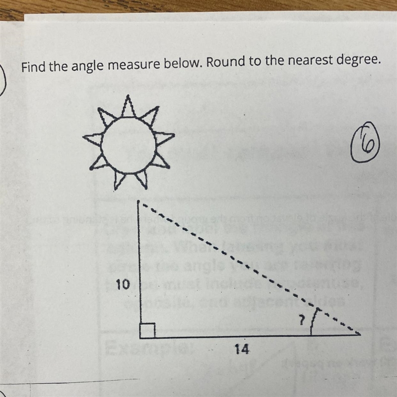 Find the angle measure below round to the nearest degree-example-1