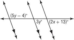 1. Solve for x and y: (4 points) Y: __________ X:__________-example-1