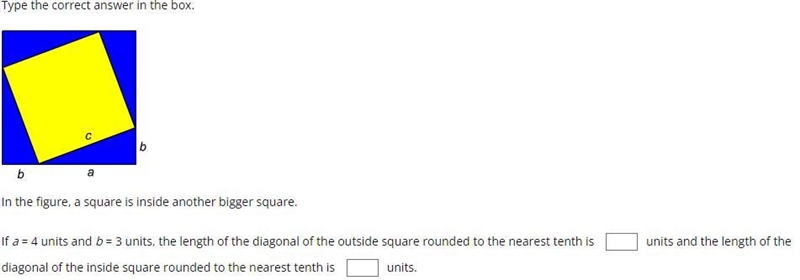 Type the correct answer in the box. In the figure, a square is inside another bigger-example-1