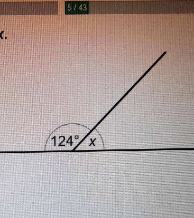 Find the size of angel x ​-example-1