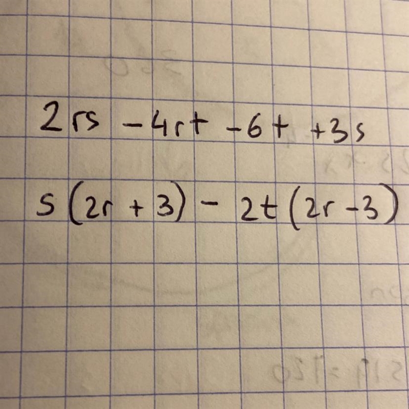 Is this right? The question is factories fully 2rs-4rt-6t+3s-example-1