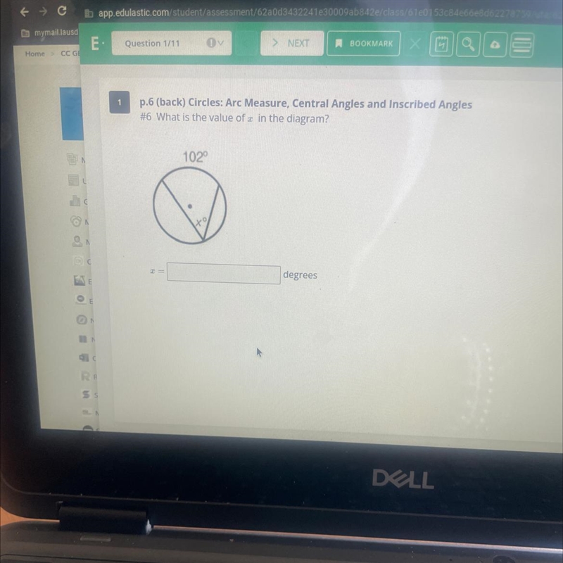 What is the value of x in the diagram-example-1