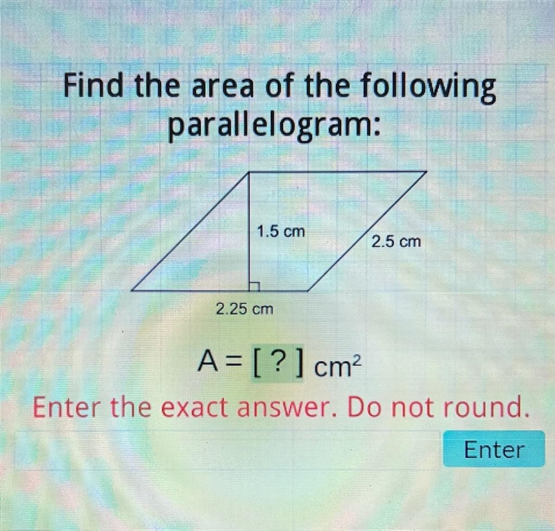 Find the area? DO NOT ROUND-example-1