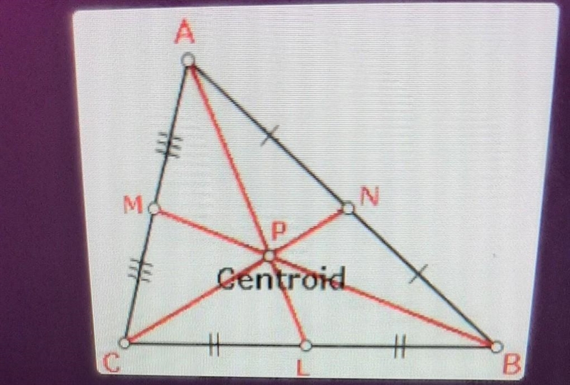 - [Medians and Centroid] If AP = 12, what is PL? 8,6,4,or 10​-example-1