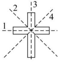 In the picture below, which lines are lines of symmetry for the figure?-example-1