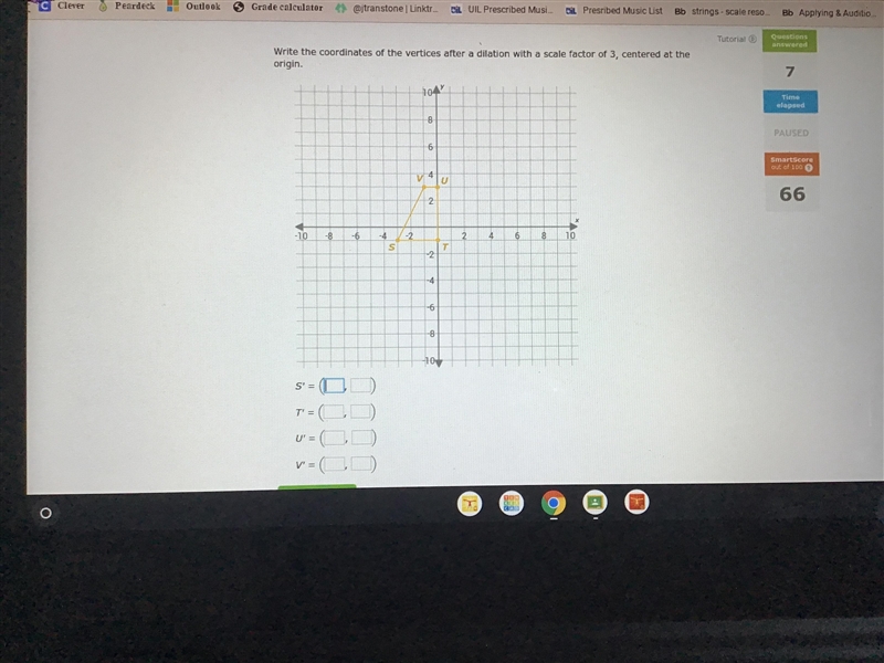 Can someone please help me find the ordered pairs for U and T? thanks!-example-1