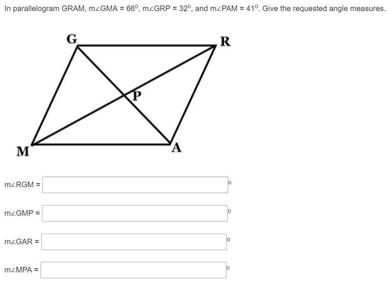 In parallelogram GRAM, m-example-1