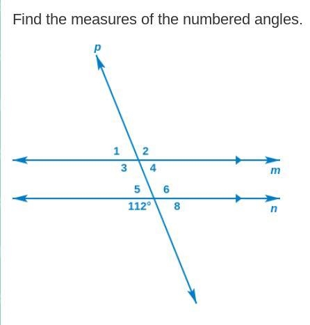 Finding Angle Measures When Parallel Lines Are Cut By a Transversal Please help i-example-1