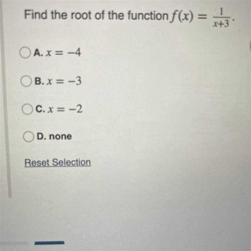 Find the root of the function f(x)= 1/(1/3)-example-1