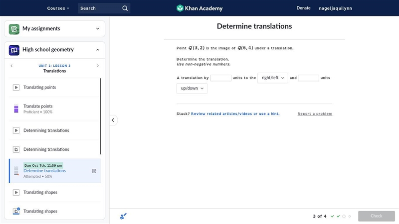 Word problem to find the translation-example-1