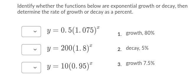 dentify whether the functions below are exponential growth or decay, then determine-example-1