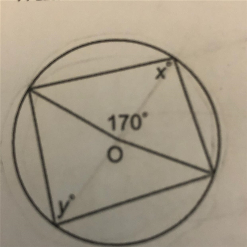 A student looked at the diagram below and concluded x=y. The student justified that-example-1