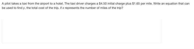 A pilot takes a taxi from the airport to a hotel. The taxi driver charges a $4.50 initial-example-1