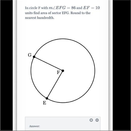 Sector Area Lvl 1: In circle F with m-example-1