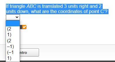 If triangle ABC is translated 3 units right and 2 units down, what are the coordinates-example-1