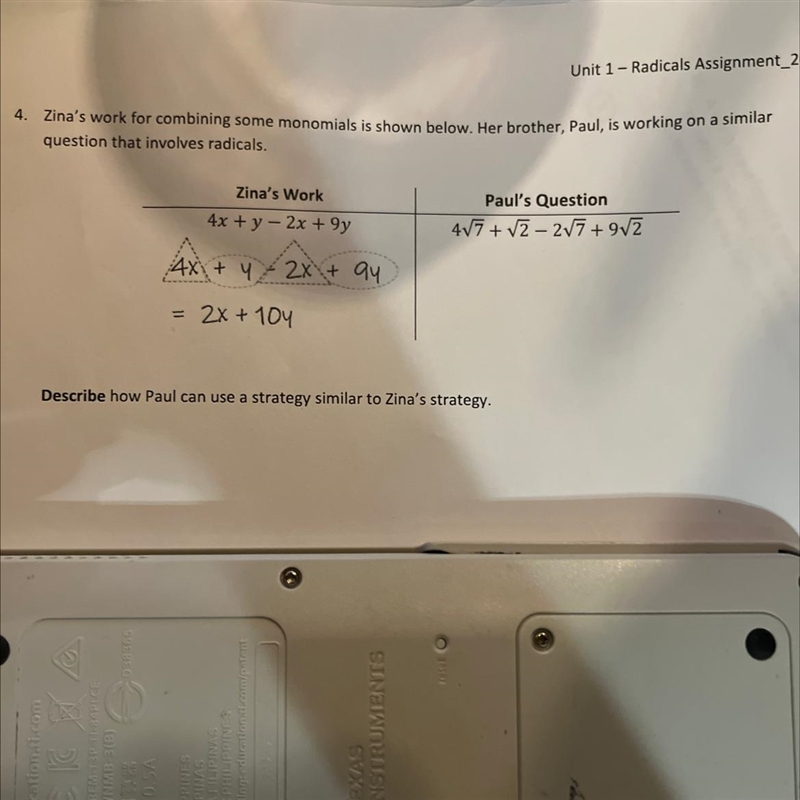 Determine how the strategies are similar. Picture below-example-1