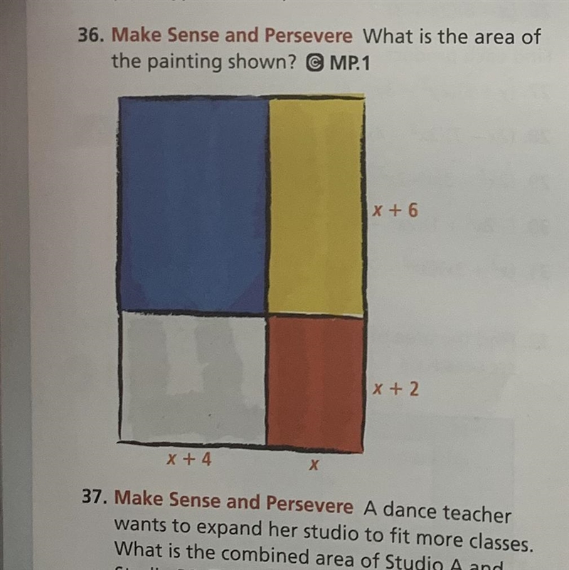 What is the area of the painting shown ?-example-1