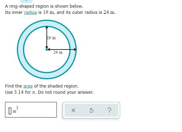 Area between two concentric circles-example-1