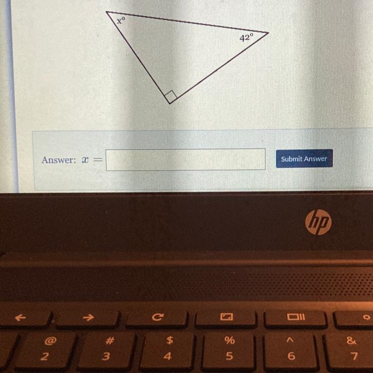 The measures of the angles of a triangle are shown in the figure below. Solve for-example-1