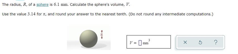 Find the volume of the sphere-example-1