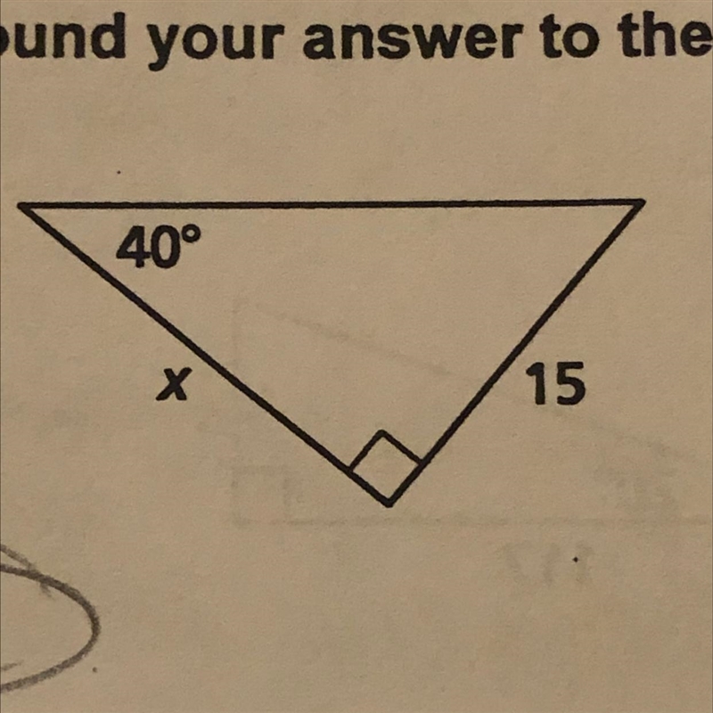 Find the value of X round your answer to the nearest tenths-example-1