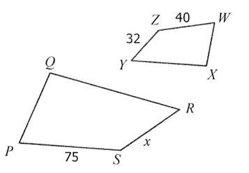 If PQRS ~ WXYD, find the value of x. (If possible, show step-to-step)-example-1