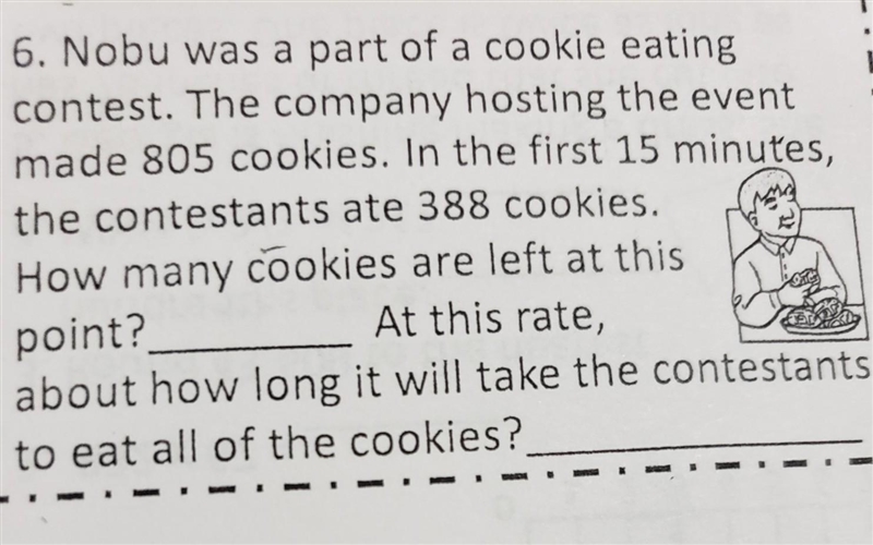 6. Nobu was a part of a cookie eating contest. The company hosting the event made-example-1