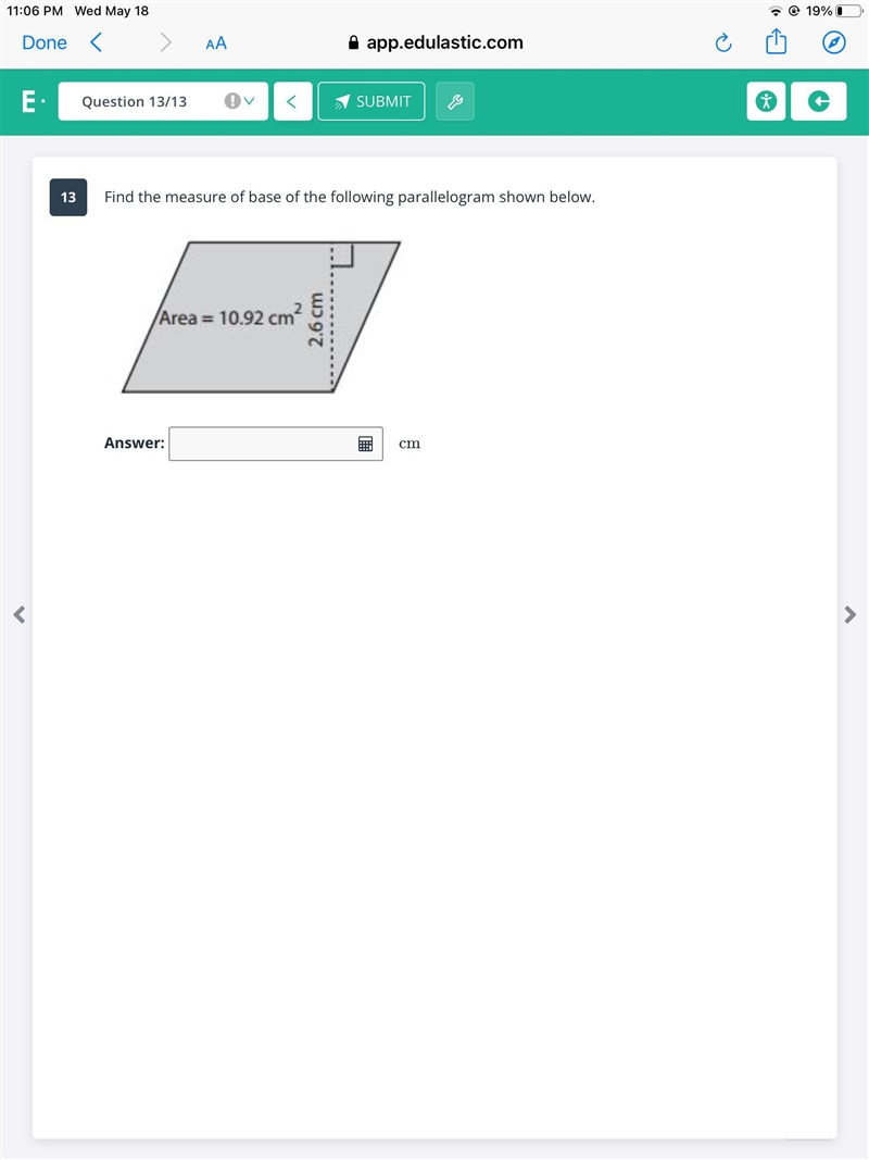 Find the area of the triangle. MY GRADE PLEASE HELP!-example-2