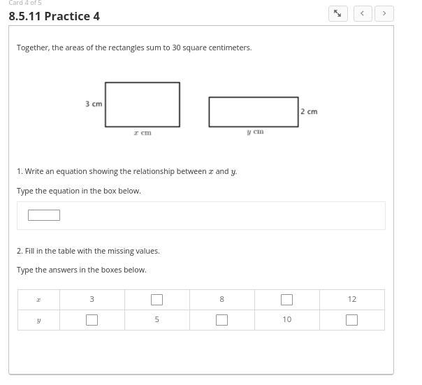 Together, the areas of the rectangles sum to 30 square centimeters.-example-1