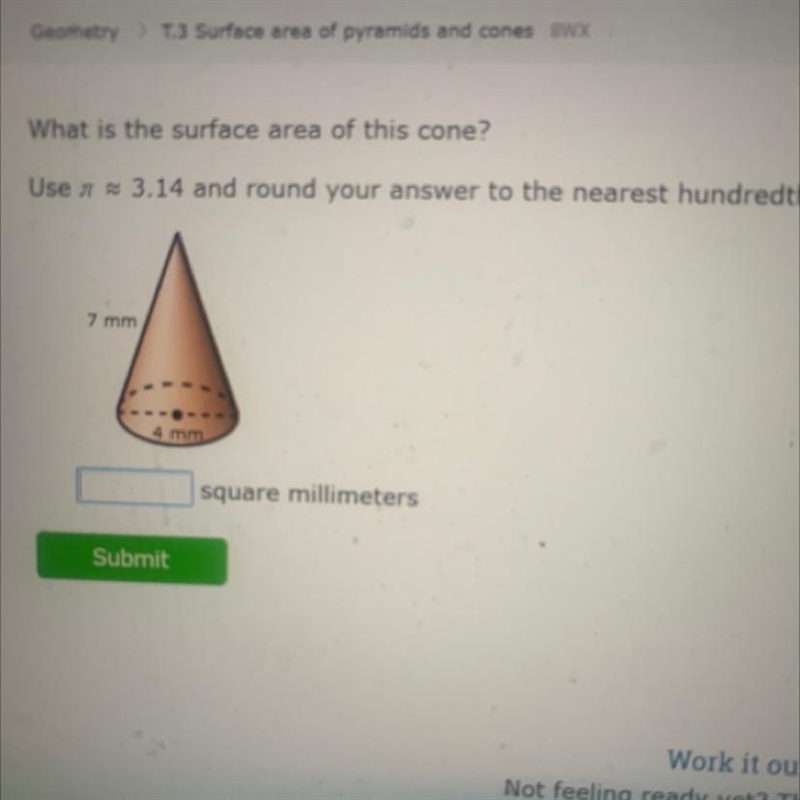 What is the surface area of this cone round to the nearest hundreth-example-1