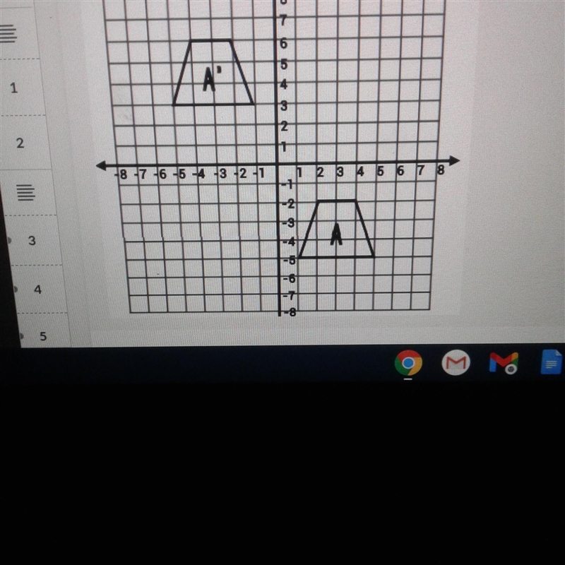 Describe, in words , how the figure at the left was translated.(In the blanks state-example-1