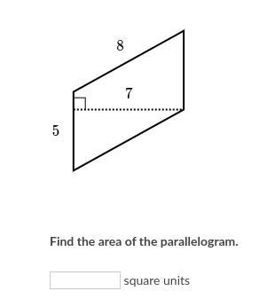 Look at the image below. Find the area of the parallelogram.-example-1