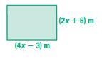 The area A of the rectangle shown is 500 square meters. Find the value of x. Then-example-1