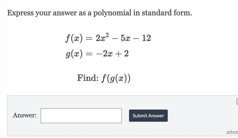 In the picture solve and Express your answer as a polynomial in standard form.-example-1