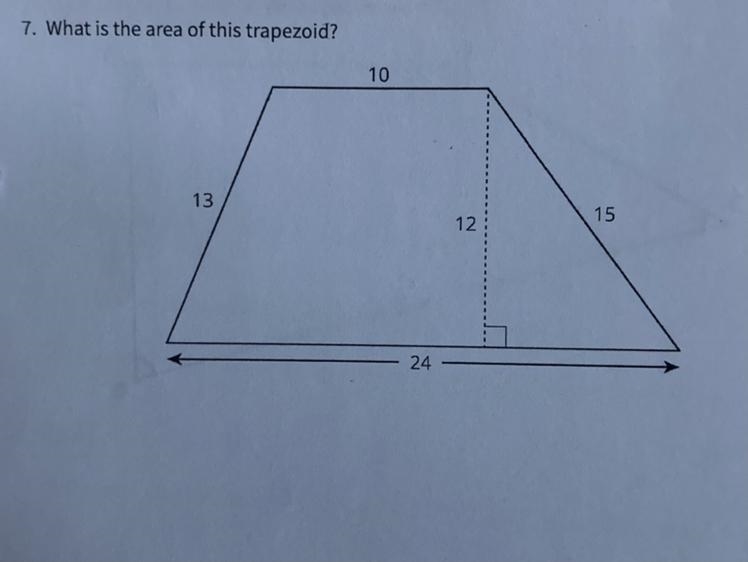 7. What is the area of this trapezoid?-example-1