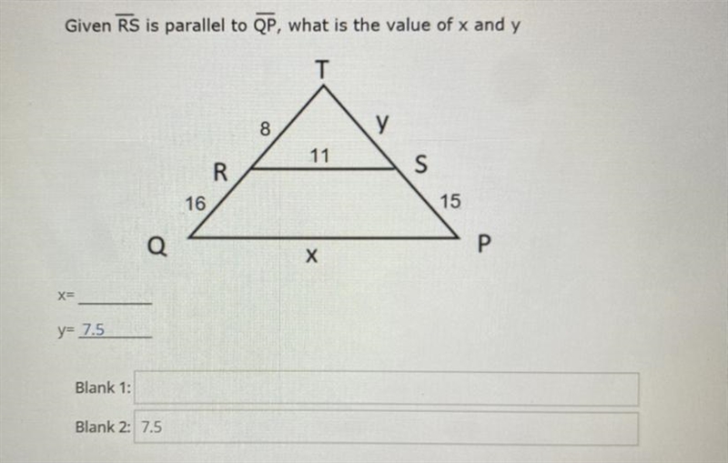 This question is from my geometry homework. Solve for the value of x please!-example-1