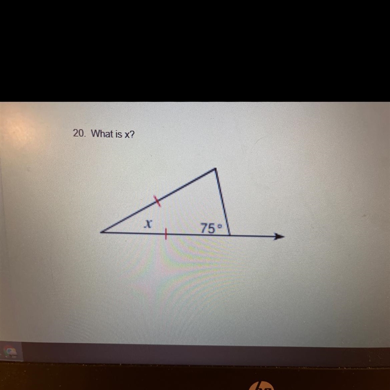 What is x in the photo below-example-1