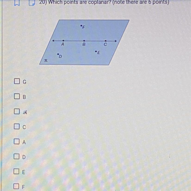 Which points are coplanar note there are 6 points-example-1