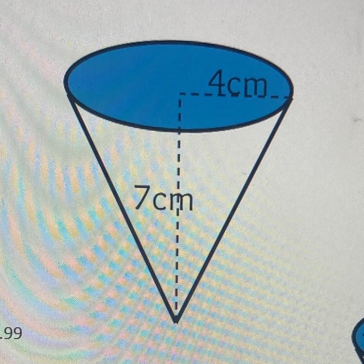 Find the volume of the cone-example-1