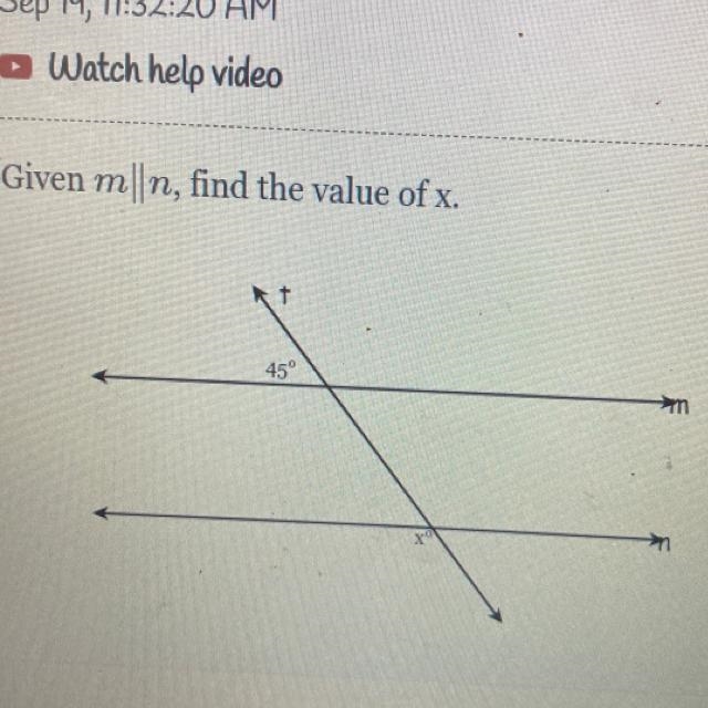 Given mn, find the value of x.-example-1