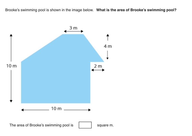 What is the area of Brooke’s swimming pool?-example-1