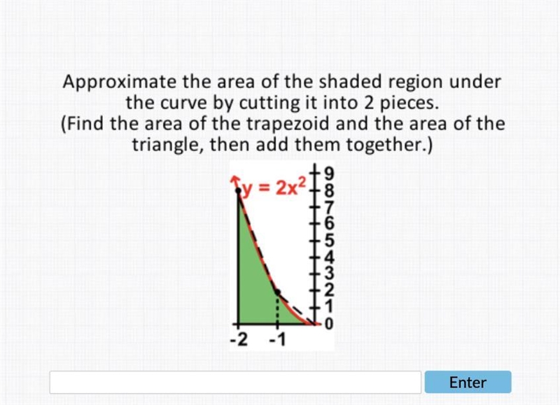 AREA UNDER A CURVE - GEOMETRY-example-1